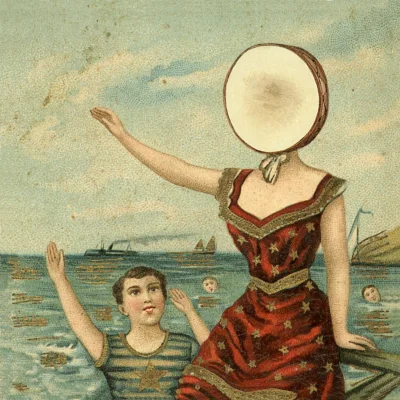 Imagem da capa do álbum In the Aeroplane Over the Sea do Neutral Milk Hotel