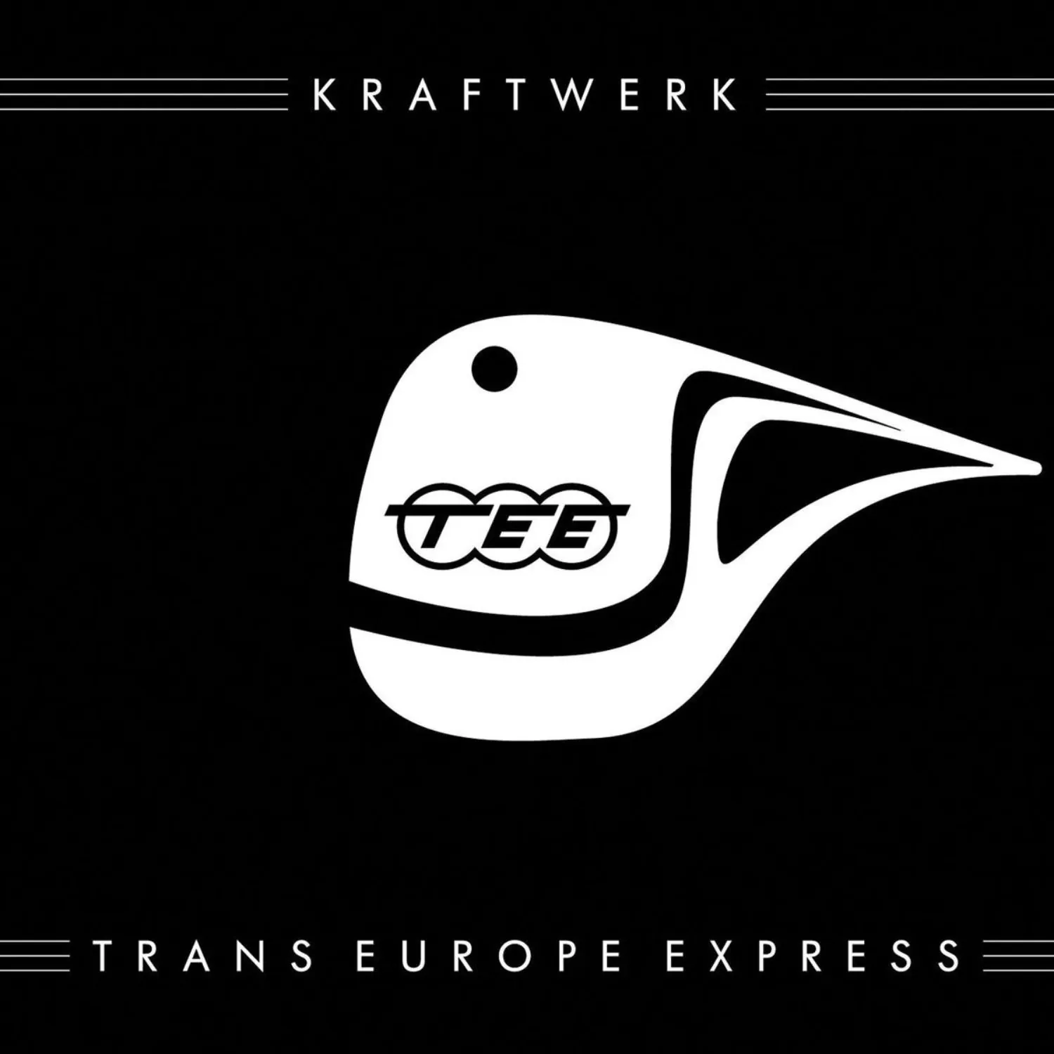 Imagem da capa do álbum Trans-Europe Express de Kraftwerk